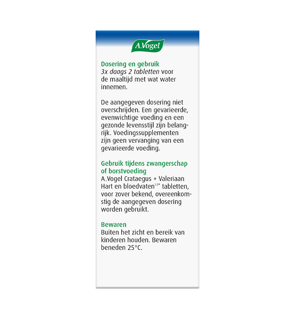 A.Vogel Crataegus + valeriaan (80 tabletten) - image 2