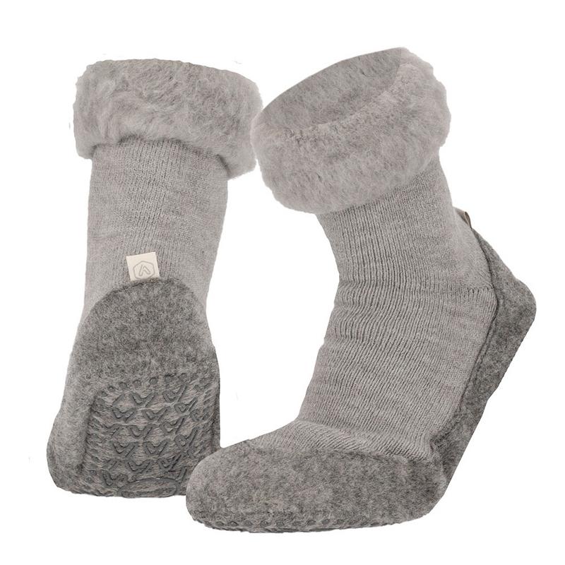 Apollo Huisslof wol anti-slipgrijs 3 7/38 (1 paar)