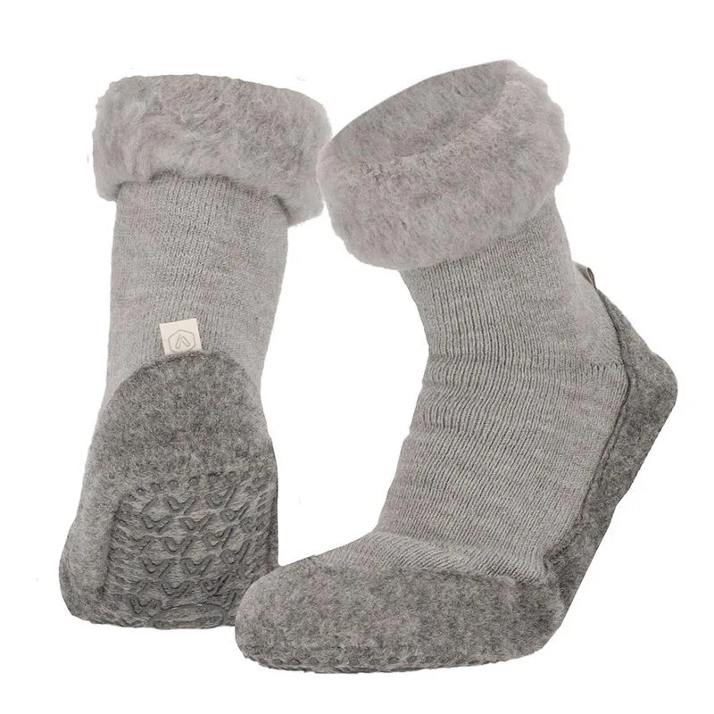 Apollo Huisslof wol anti-slipgrijs 4 5/46 (1 paar)