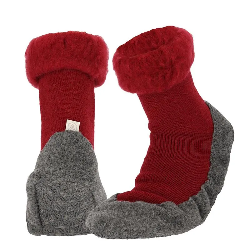 Apollo Huisslof wol anti-slip rood 41 /42 (1 paar)