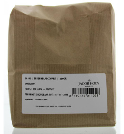 Jacob Hooy Bessenblad zwart (250 gr)