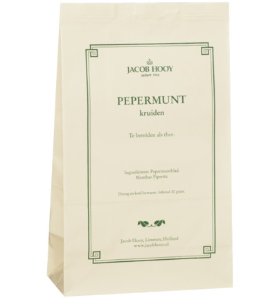 Jacob Hooy Pepermuntblad heel 1e kwaliteit (20 gr)