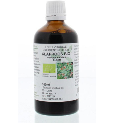 Natura Sanat Papaver rhoeas flor / klaproos tinctuur (100 ml)