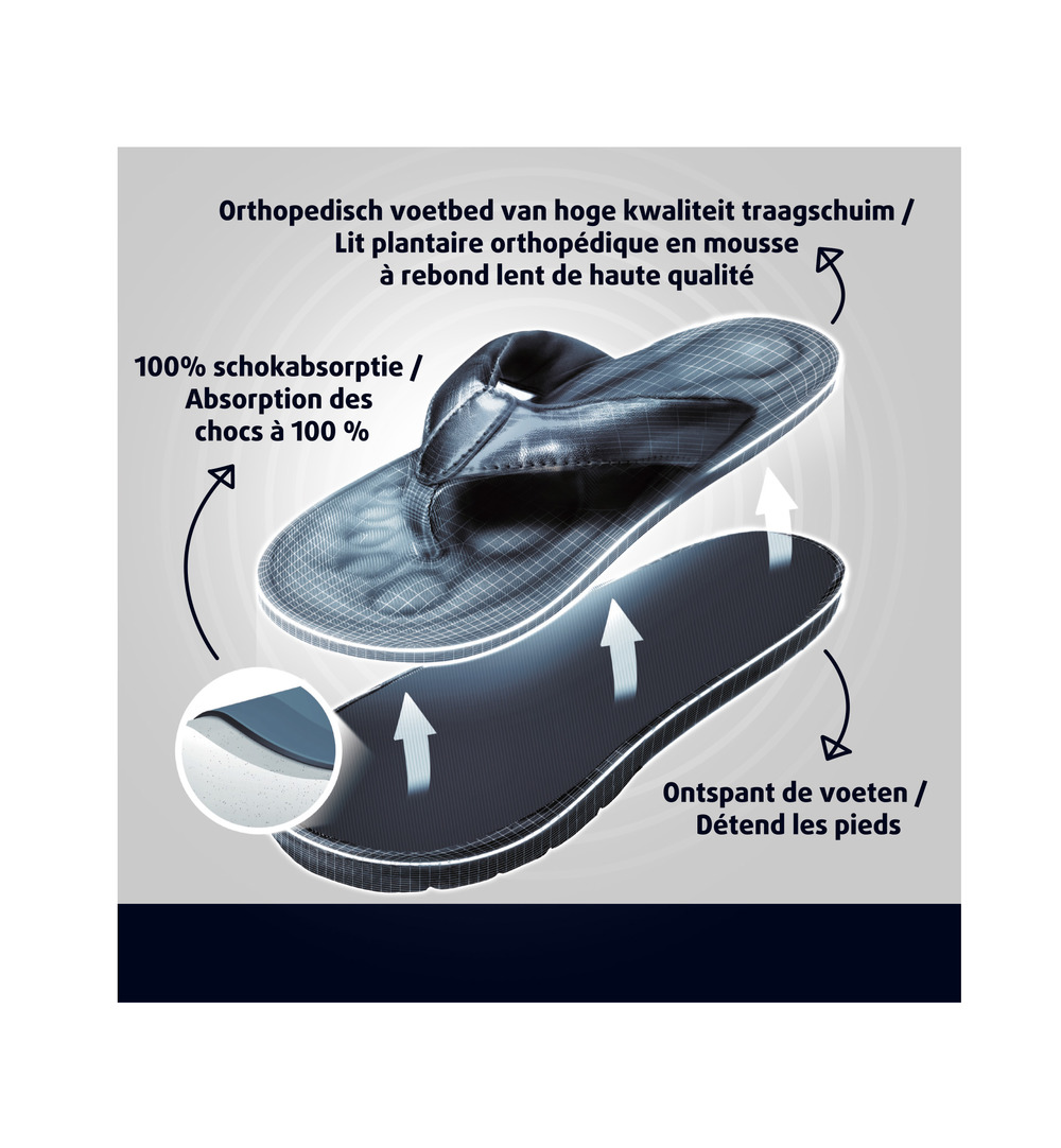 Lucovitaal Orthopedische Slippers Maat 37-38 Zwart (1 paar) - image 4