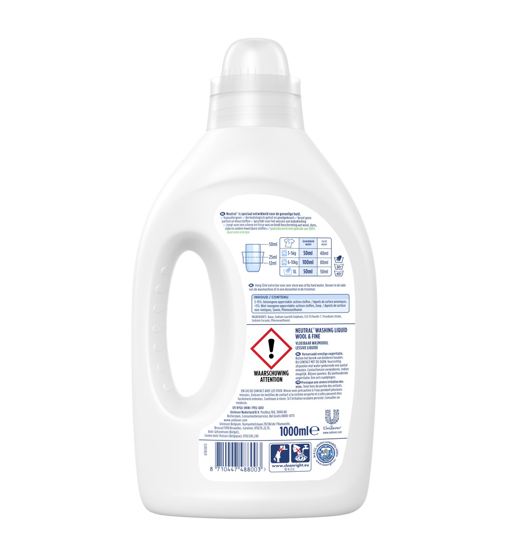 Neutral Wasmiddel Vloeibaar Wol en Fijn (1000 ml)