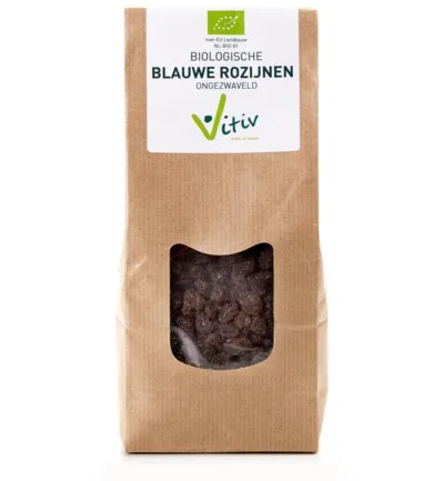 Vitiv Blauwe Rozijnen Klein Bio (1000 gr)