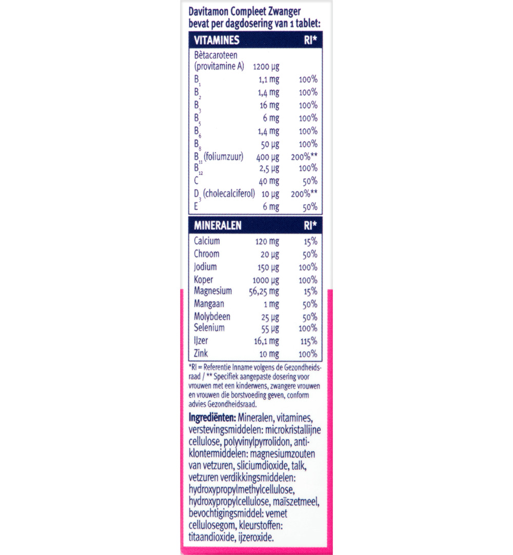 Davitamon Compleet zwanger (60 tabletten)