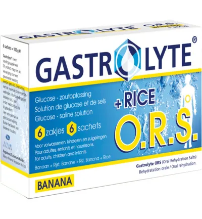 Gastrolyte O.R.S. rijst/banaan (6 zakjes)
