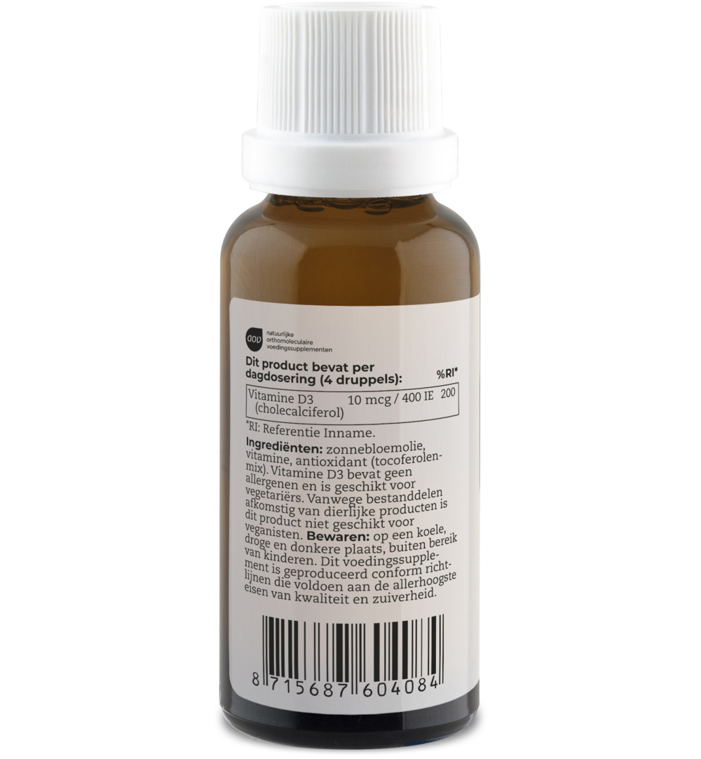 AOV 408 Vitamine D3 druppels 10mcg (25 ml) - image 2