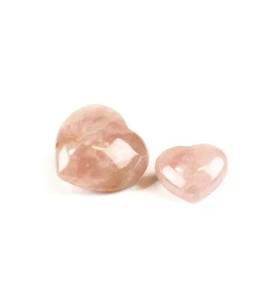 Steengoed hart 40mm roze kwarts (1 stuk)