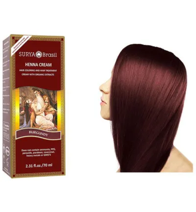 Surya Brasil Henna Haarverf Creme Burgundy (70 ml)