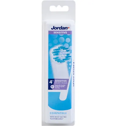 Jordan Sensitive Opzetborstels 4-pack (4 stuks)
