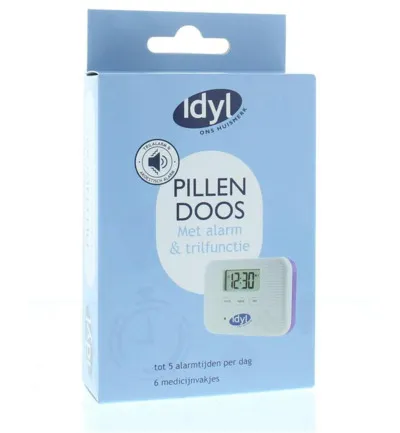 Idyl Pillendoos met alarm en trilfunctie 6-vaks (1 stuk)