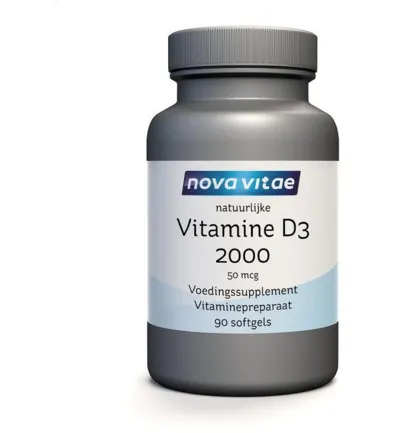 Nova Vitae Vitamine D3 2000 50mcg (90 softgels)