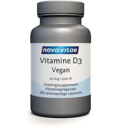 Nova Vitae Vitamine D3 1000Ie/25Mcg Vegan (180 vega capsules)