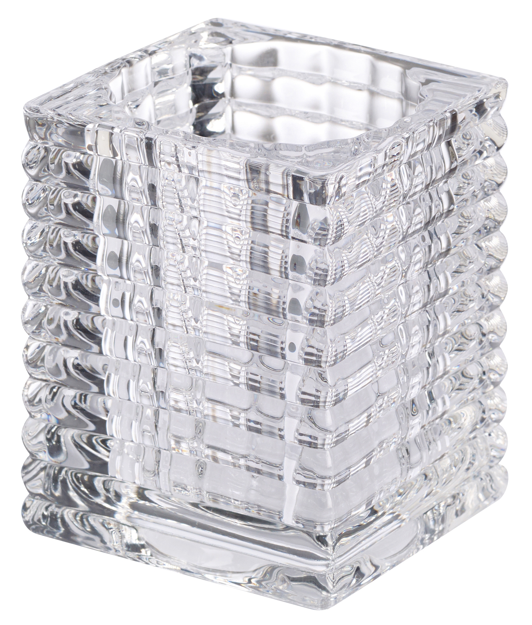 Bolsius Horeca Relight Houder Ribbed 98/76 Transparant (6 stuks)