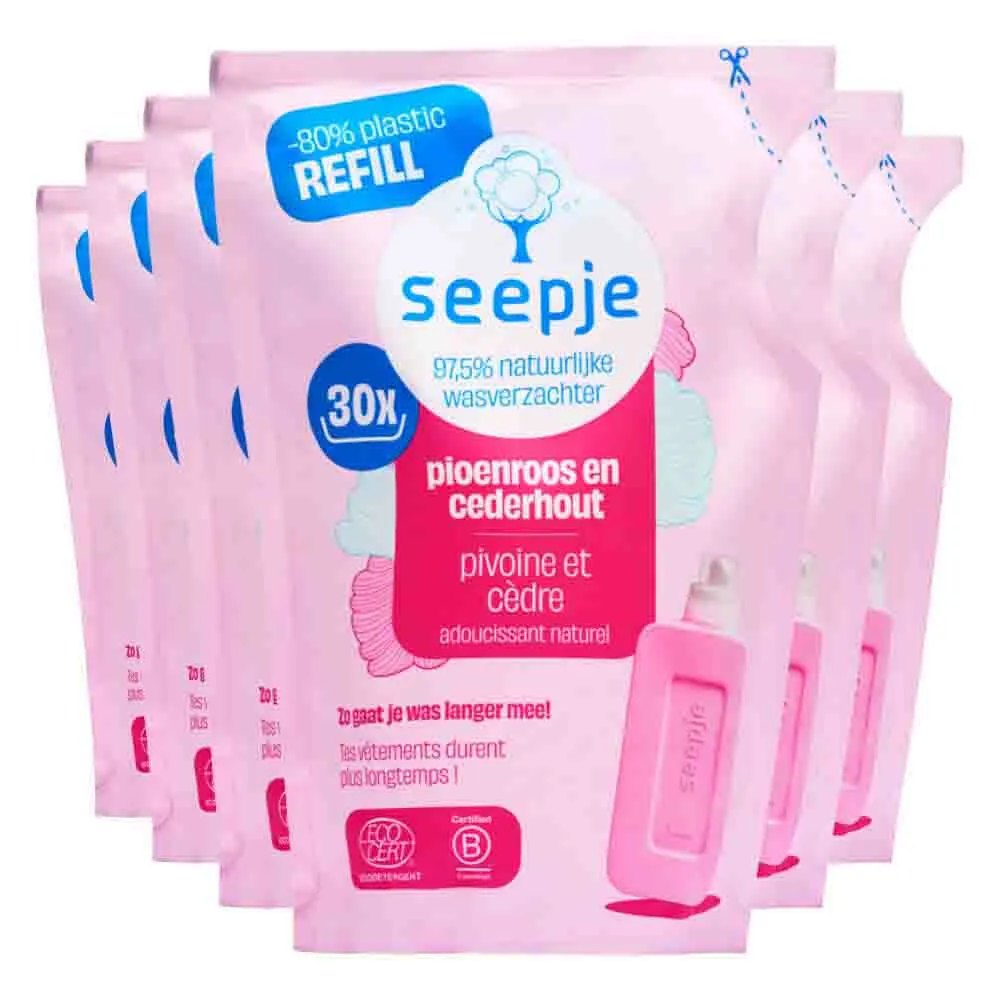 Seepje Wasverzachter Pioenroos En Cederhout (6 X 750 ml)