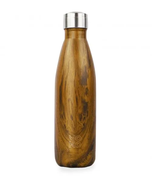 Yoko Drinkfles Wood Isotherm 500ml (1 stuk)