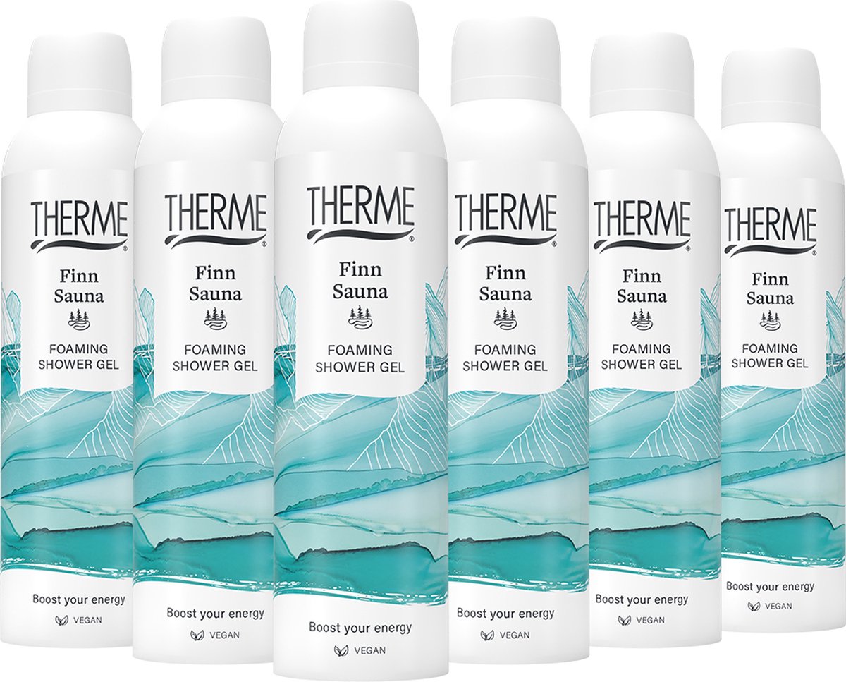 6x Therme Finn sauna foam showergel (200 ml)
