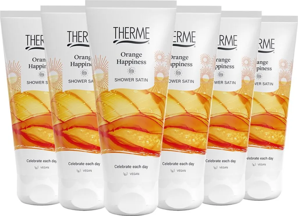 6x Therme Orange happiness Shower satin (200 ml)