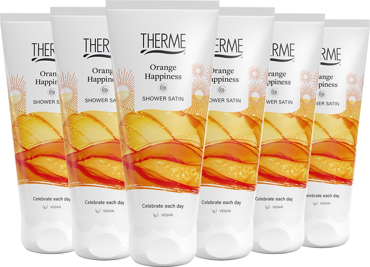 6x Therme Orange happiness Shower satin (200 ml)