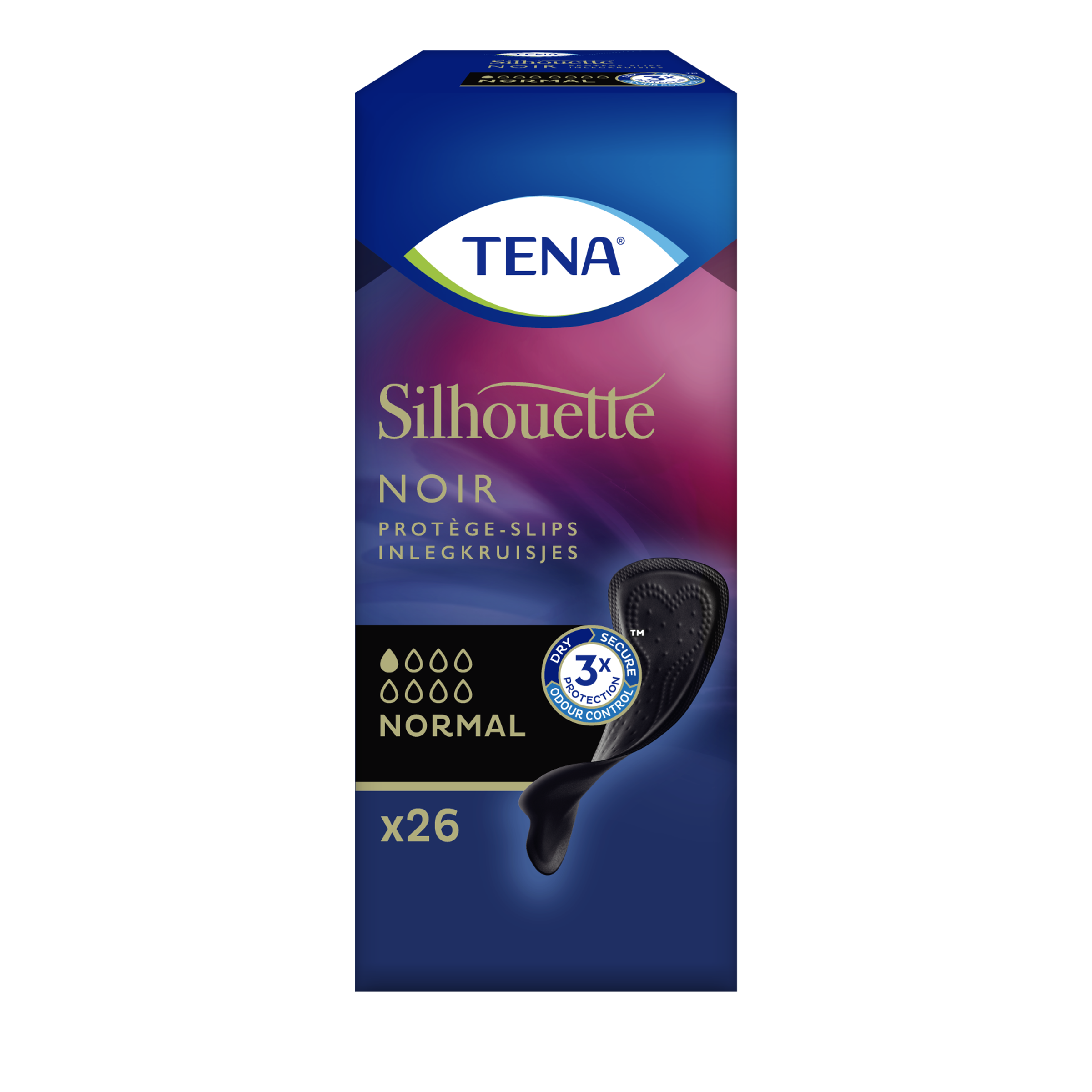 Tena Silhouette noir liner (26 stuks)