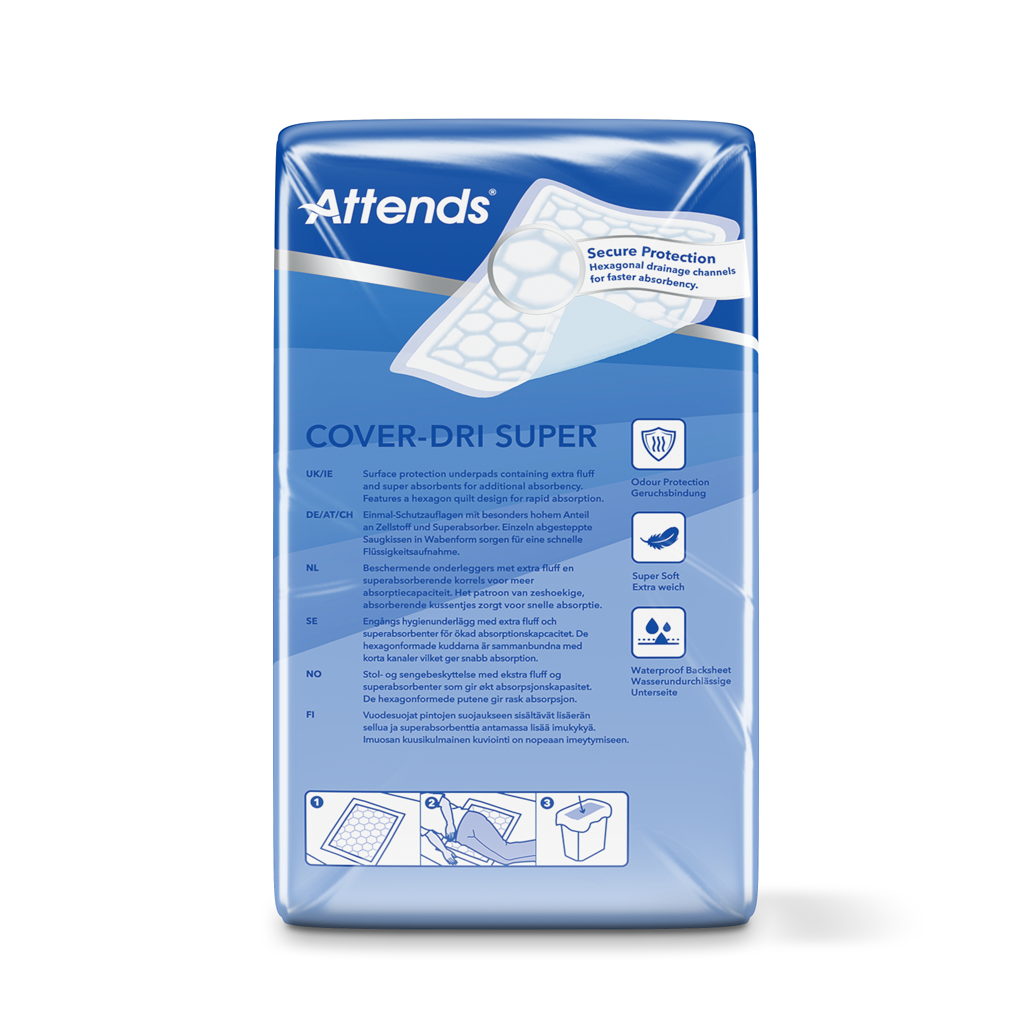Attends Cover Dri Super 60 X 60 (50 Stuks)