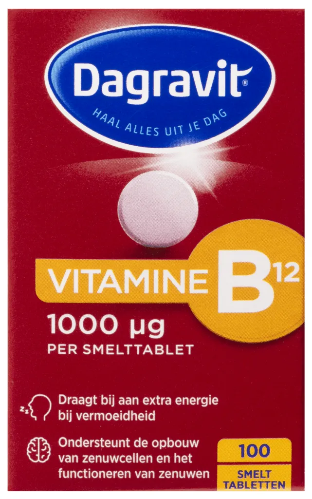 Dagravit Vitamine B12 1000mcg  (100 smelttabletten)