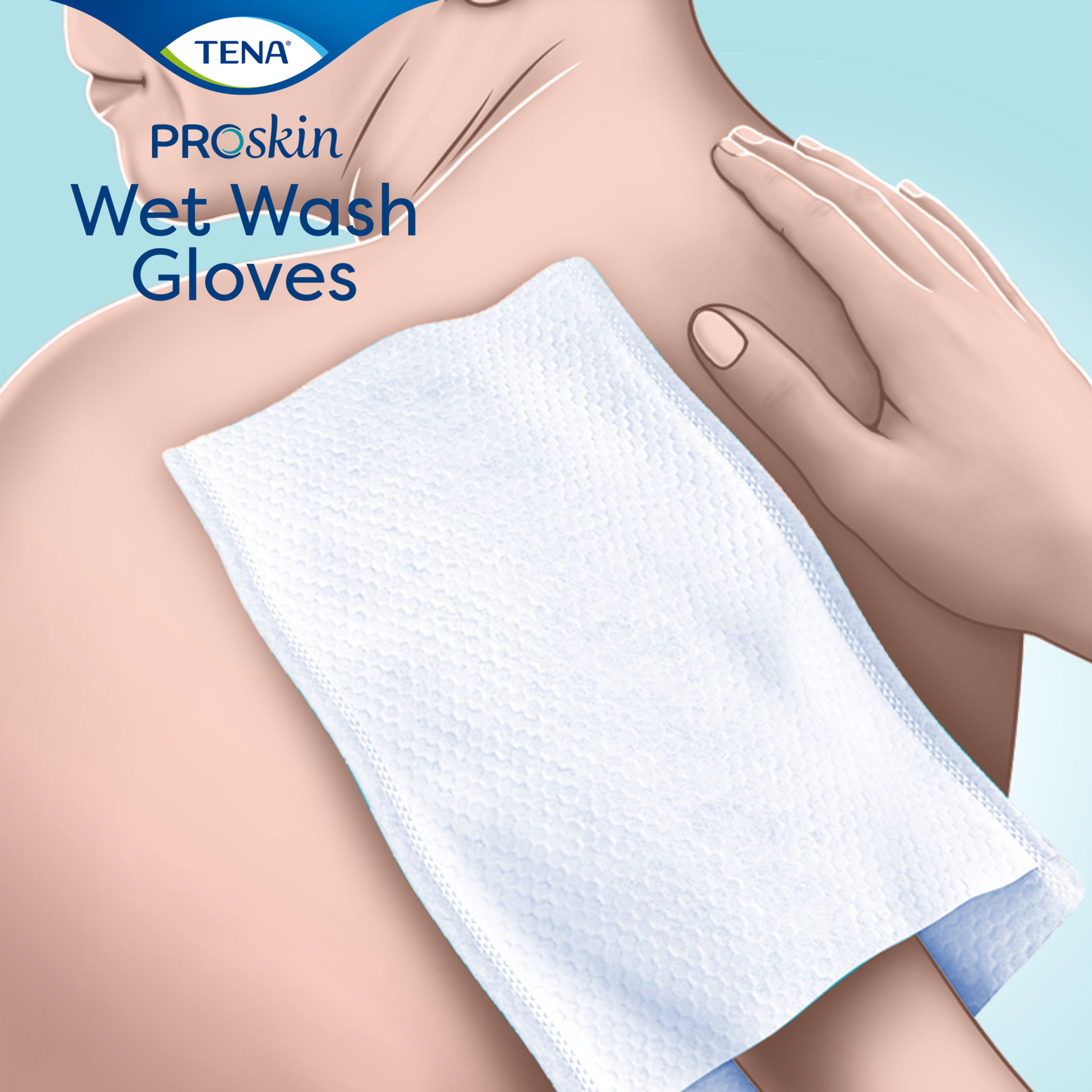 Tena Wet gloves cleans & care lotion no perfume (5 stuks) - image 2
