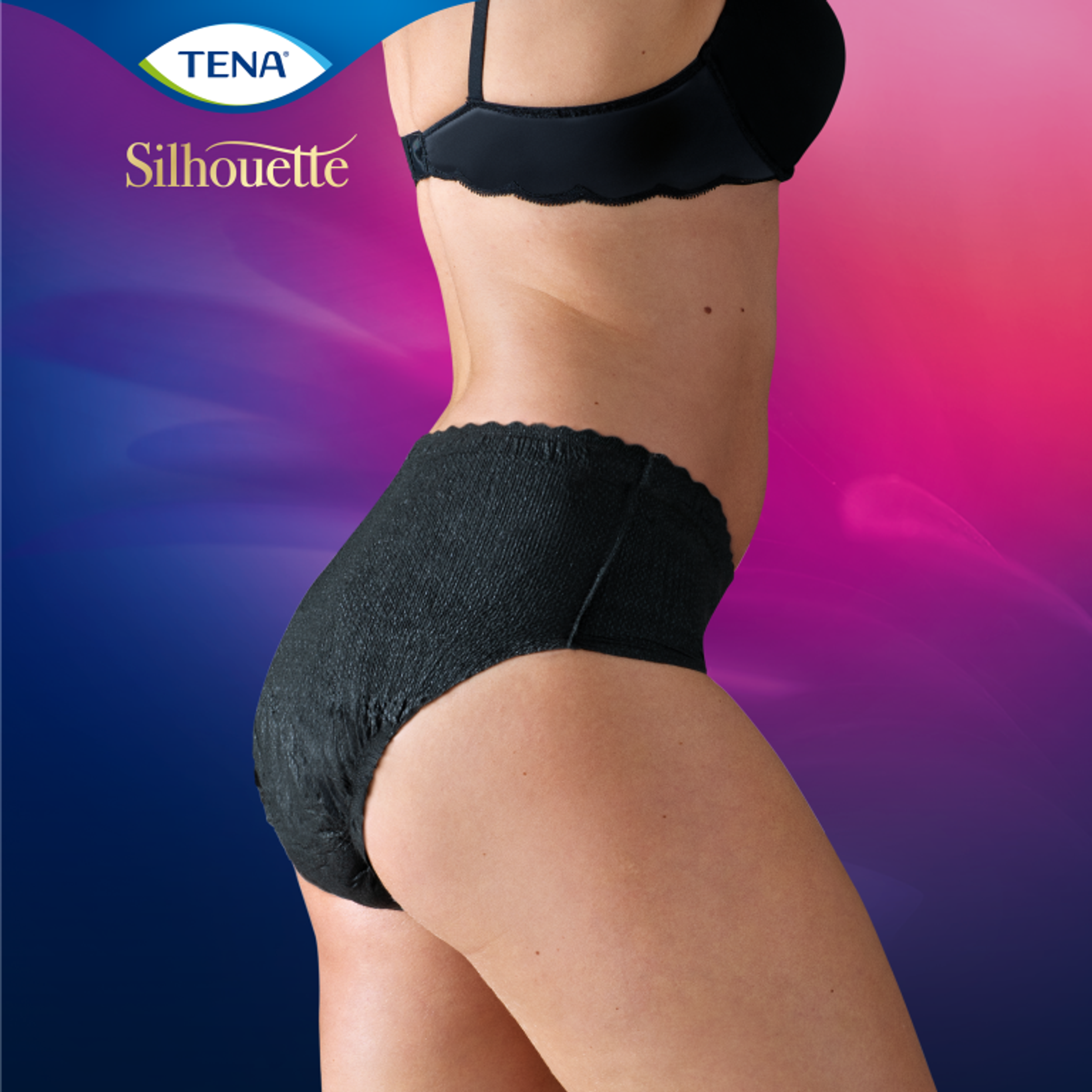 Tena Silhouette Plus Noir - Lage Taille M (12 stuks) - image 3