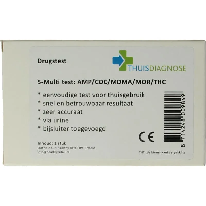 Thuis-Diagnose Drugtest Urine 5 Soorten Drugs (1 stuk)
