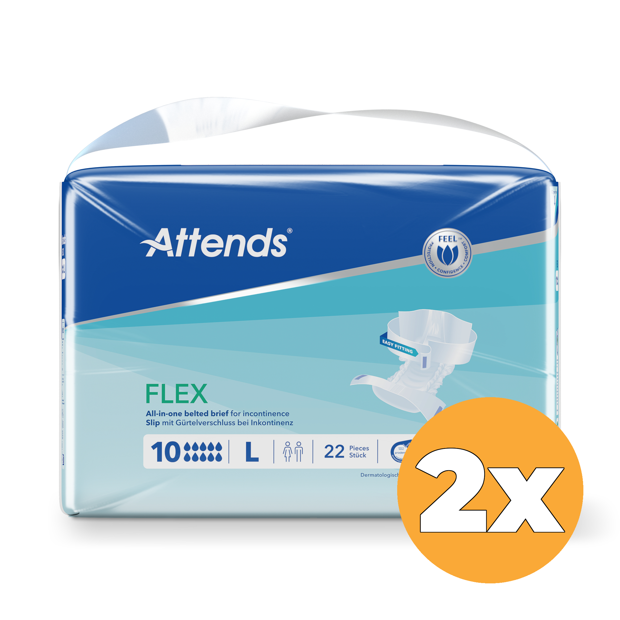 2x Attends Flex 10 Maat L 85-125 Cm (22 stuks)