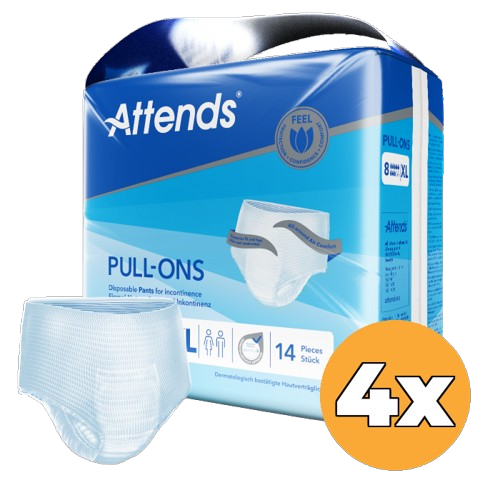 4x Attends Pull-ons 8 X-Large (14 stuks)