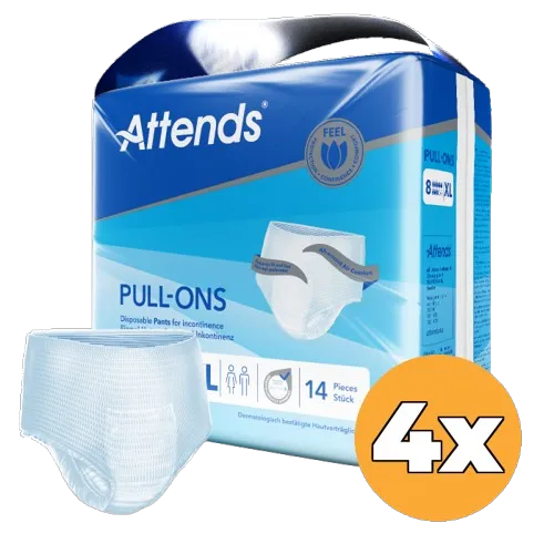 4x Attends Pull-ons 8 X-Large (14 stuks)
