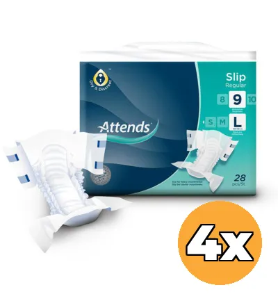 4x Attends Slip Regular 9 Maat L (28 stuks)