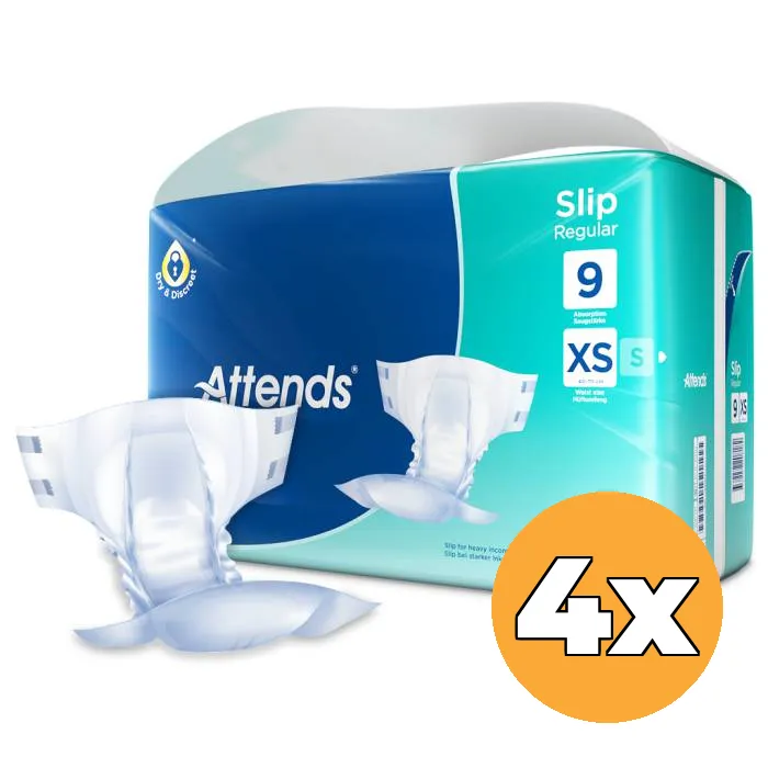 4x Attends Slip Regular 9 Maat Xs (32 stuks)