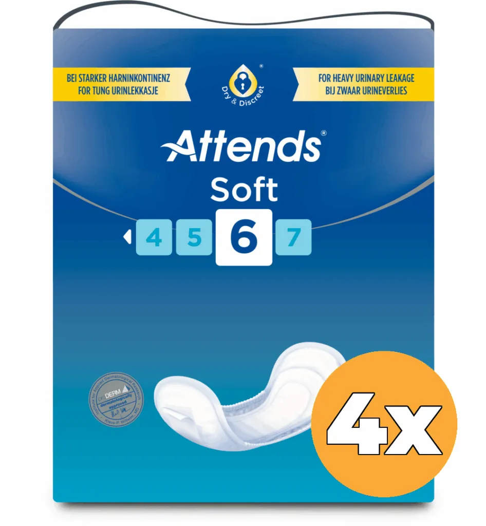 4x Attends Inlegger Soft 6 (38 stuks)