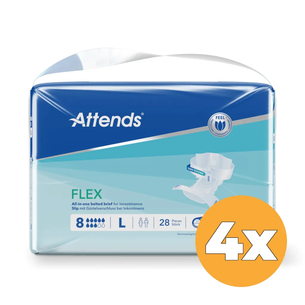 4x Attends Flex 8 Maat L 85-125 Cm (28 stuks)