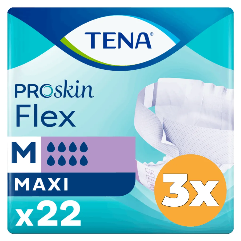 3x Tena Flex maxi maat M (22 stuks)