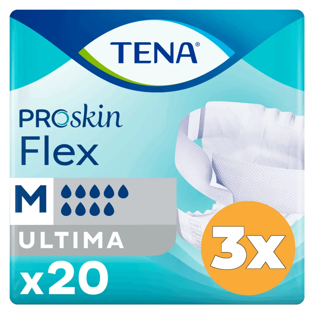 3x Tena Flex Ultima ProSkin Medium (20 stuks)