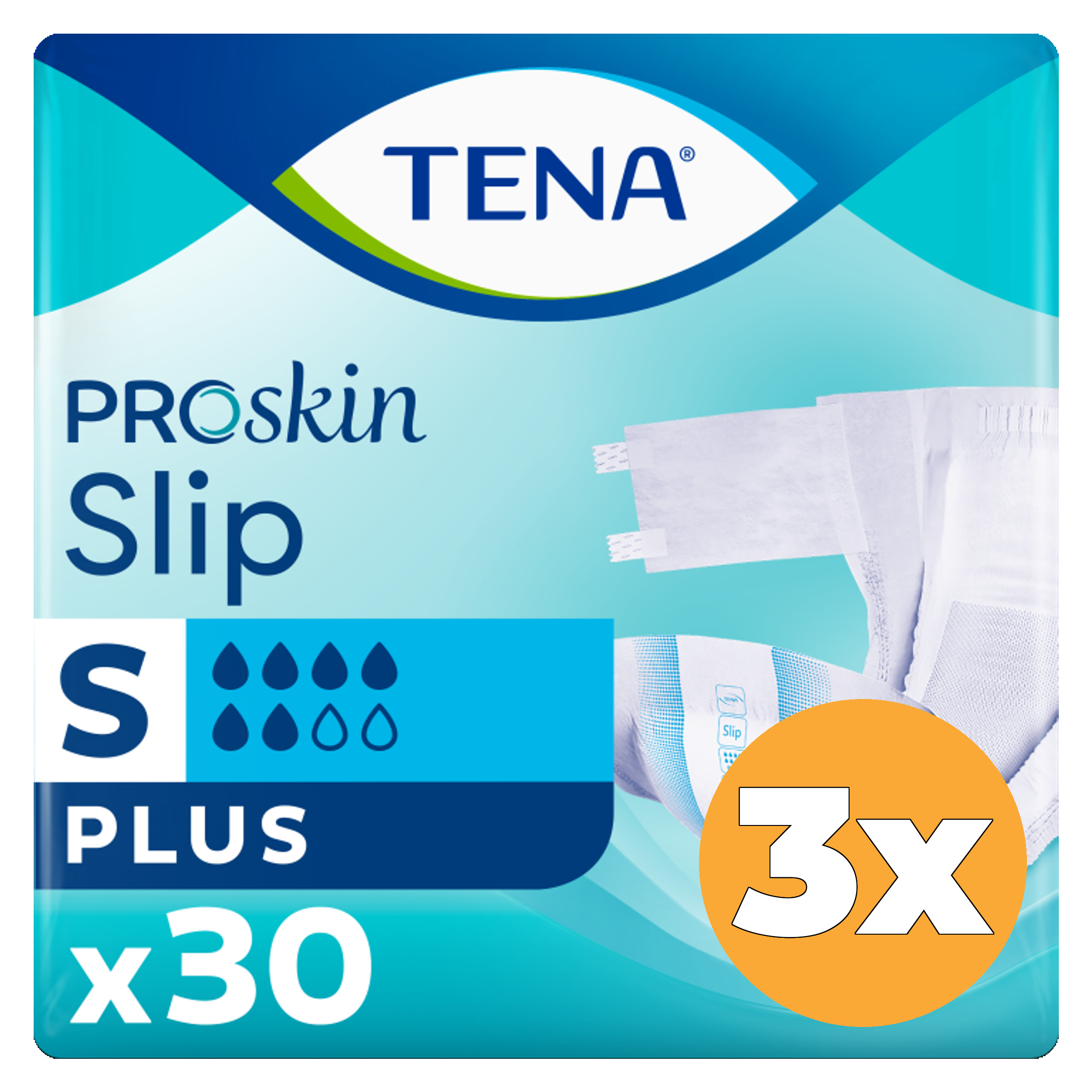 3x Tena Slip plus maat S (30 stuks)