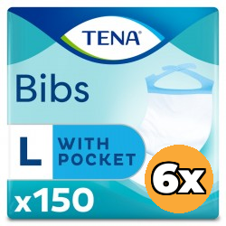 6x Tena Bibs 37x66 (150 stuks)