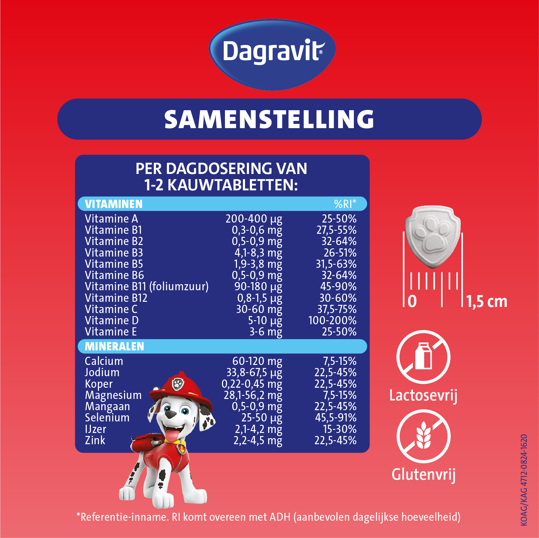 Dagravit Kids Extra 3-5 Jaar Multivitaminen (60 tabletten) - image 2