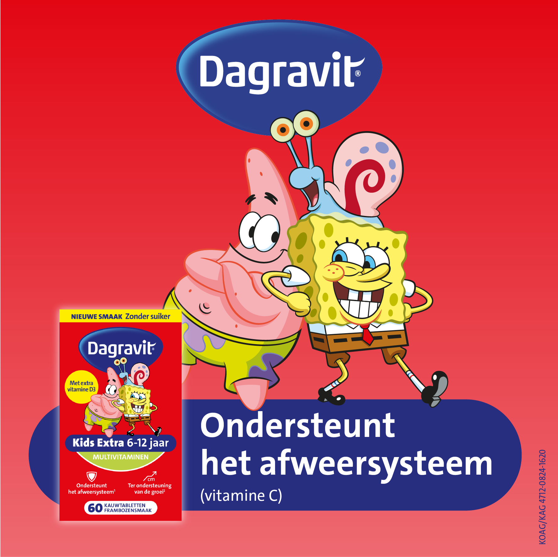 Dagravit Kids Extra 6-12 Jaar Multivitaminen (60 tabletten)
