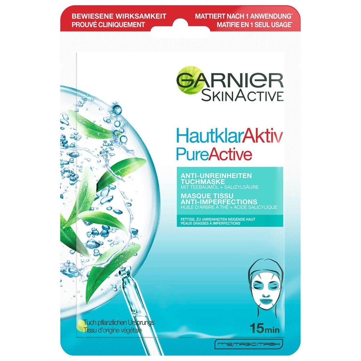 Garnier Skinactive Masker Sheet Pureactive (1 stuk)