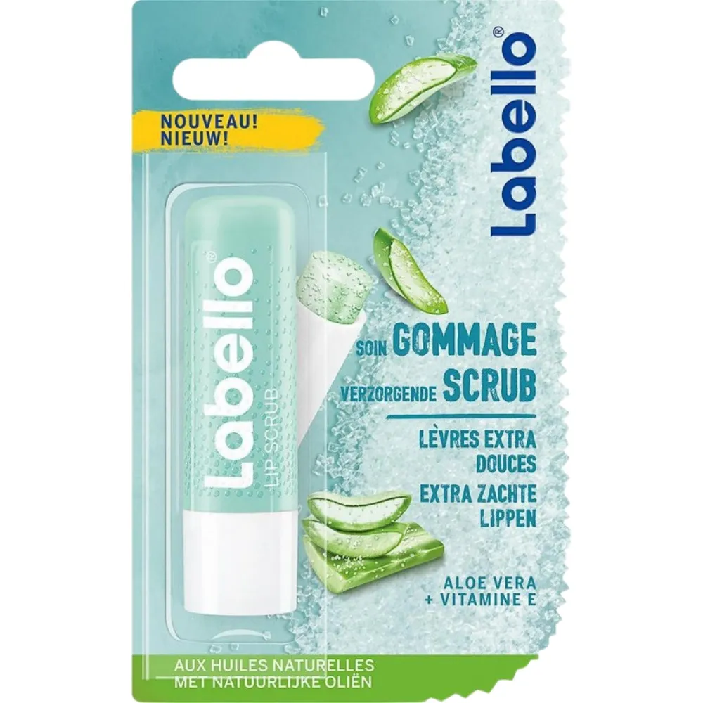 Labello Lippenbalsem Caring Nude Scrub Aloe Vera Blister (1 stuk)