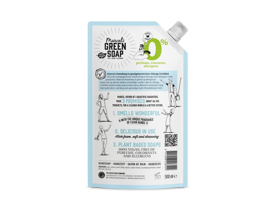 Marcel's Green Soap Handzeep 0% Navulling (500 ml)