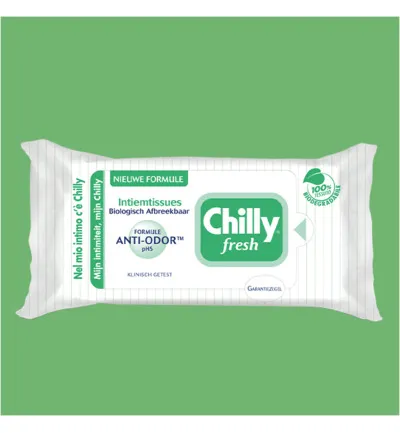 Chilly Intiemverzorging fresh doekje (12 stuks)