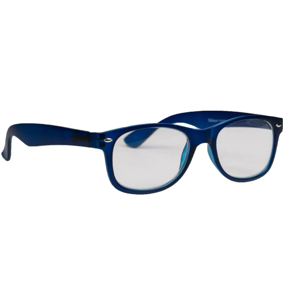 Melleson Leesbril wayfarer mat blauw +1.00 (1 stuk)