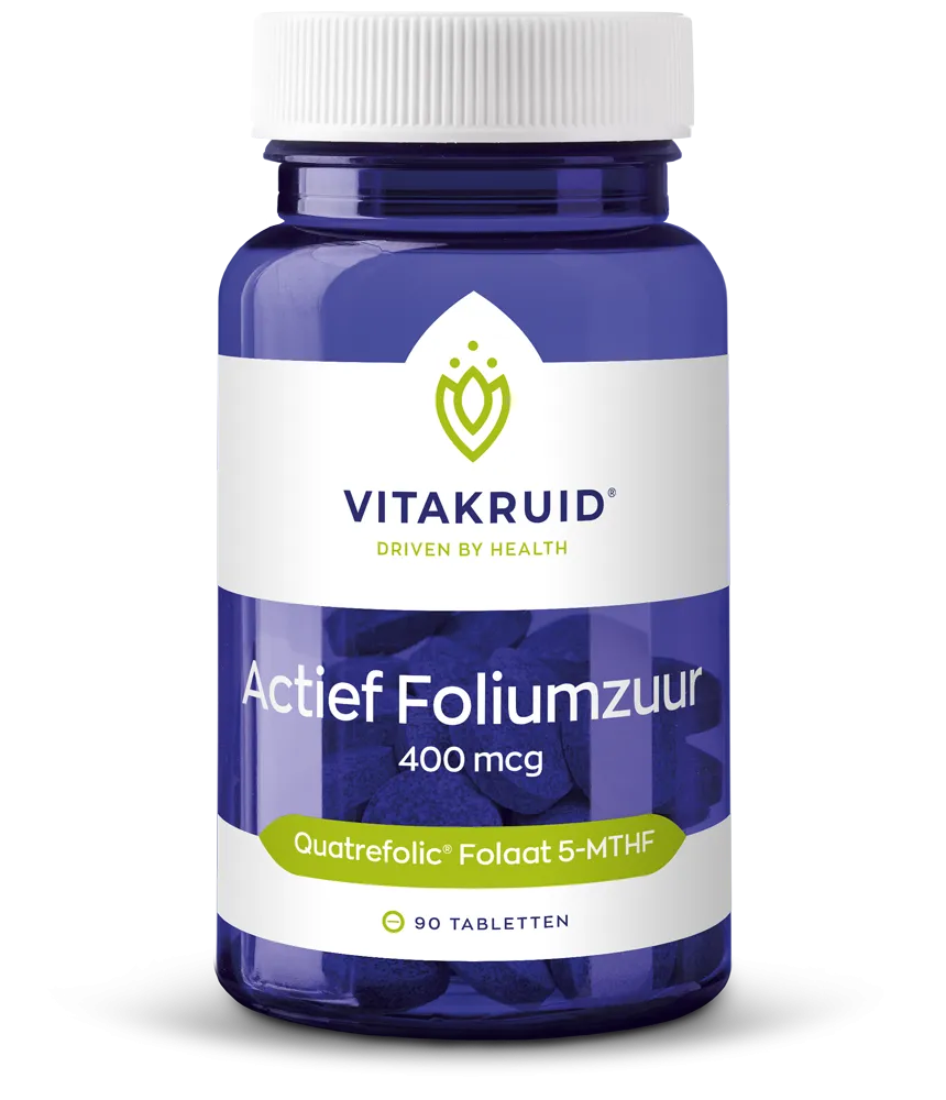 Vitakruid Actief Foliumzuur Quatrefolic® 5-Mthf 400 Mcg (90 tabletten)